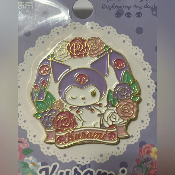 Sanrio Kuromi Flower Pin - Picture 2 of 5